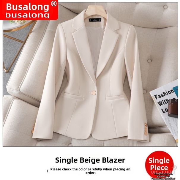 Women's Long Sleeved Professional Blazer Formal Wear Workwear Casual Elegant England Style Blazer Top_ecoleips.com