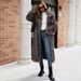 Women’s Long Lapel Faux Fur Coat – Winter Warm Plush Jacket, European Style Beige & Grey_ecoleips.com