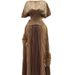 Women's Clothing Plus Size Women's Slimming Fashion Set Gold Stamped Top With Pleated Skirt 300 Lbs Weight Capacity Long Fashionable Skirt_ecoleips.com