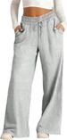 Women's Summer Casual Belted Beach Vacation Pants Loose Fitting with Pockets European American Style Fashion Polyester_ecoleips.com