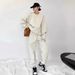 European American Style Cross-Border Sports Suit Women, New Loose Sweatshirt Running Pants, Fashionable Casual Two-Piece_ecoleips.com