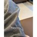 Breathable Linen Pants For Women - High Waisted Straight Leg Summer Trousers With Drawstring, Gray Striped Casual Office Pants For Petite_ecoleips.com