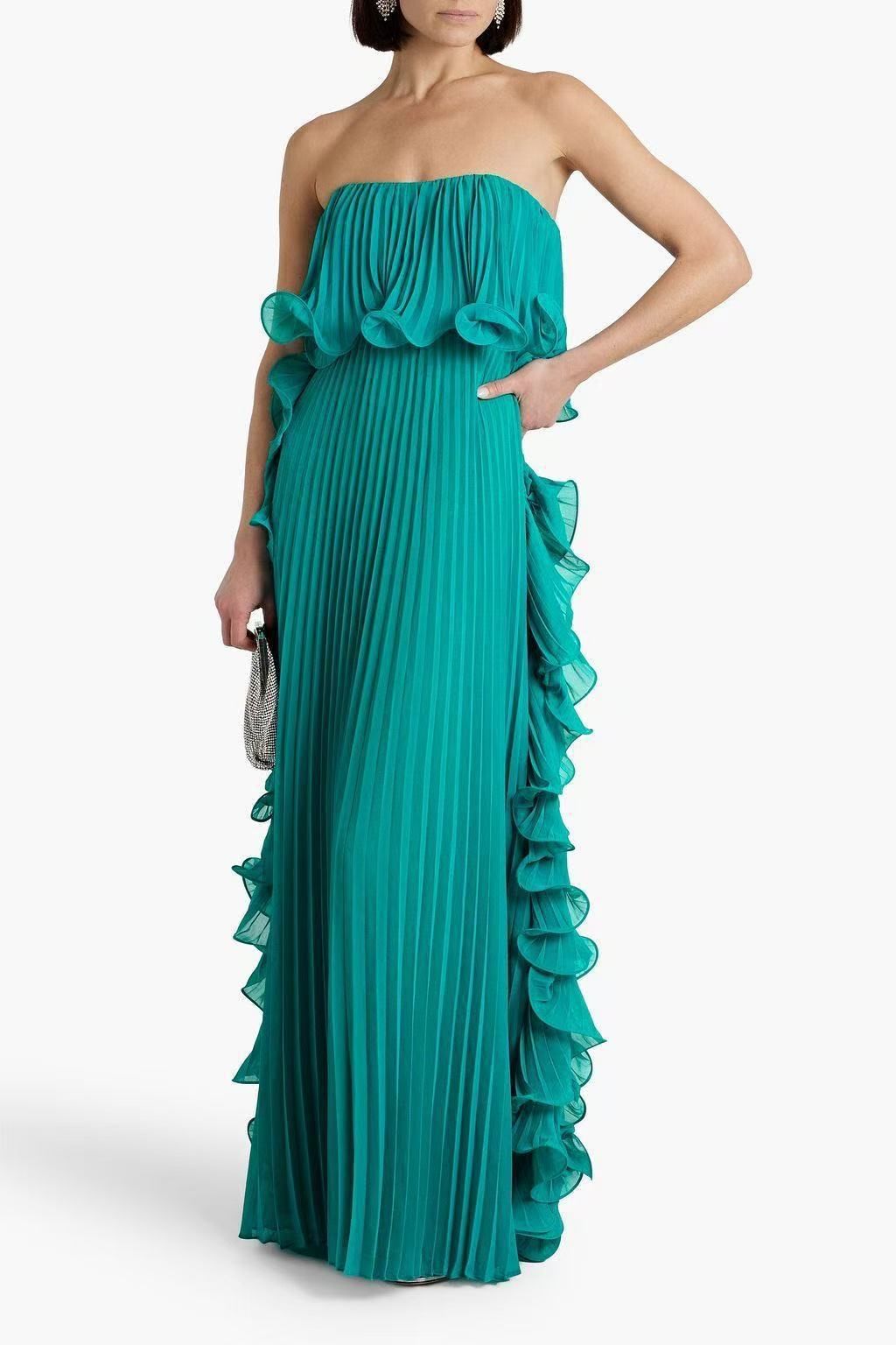 Women's Clothing Summer Women's Pleated Chest Wrap Dress Style Fashion Ins Style For Formal & Casual For Women_ecoleips.com