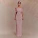 Women's Off Shoulder Solid Color Knit 3D Floral Bodycon Maxi Dress – Elegant Resort Party Gown_ecoleips.com