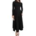 Women Elegant High Waist Long Sleeve Slim Fit Floor‑Length Maxi Dress Casual Daily Wear_ecoleips.com