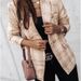 Women's Clothing Women's Double Breasted Printed Jacket Long Sleeved Suit Collar Autumn Winter Long Sleeve For Formal & Casual For Women_ecoleips.com