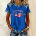 Women's 3D Printed Short Sleeve T-Shirt Waffle Knit Casual Top Split Back Neckline for Everyday Wear_ecoleips.com