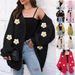 Aria Basics Aria Basics New 2024 Autumn/Winter European And American Women's Fashion Cardigan Sweater, Knitted With Deer Fur, Loose Fit,_ecoleips.com