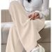 Pajama Pants Wide Leg Pants Women's High Waisted Pants Thin Style Hanging Pants Long Style High Elasticity Straight Leg Pants_ecoleips.com