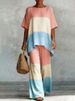 Women's Clothing Casual Round Neck Short Sleeve Top Plus Size Digital Print Clothing Set New 2026_ecoleips.com