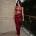 Women's Clothing Sexy Solid Color Backless Small Camisole Hip Skirt Suit_ecoleips.com