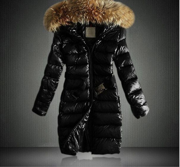 2023 European Station Winter New Fashion Slim Fit Mid-Length Down Cotton Coat With Large Fur Collar For Women Wholesale_ecoleips.com