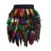 Halloween Fluffy Feather Skirt, Elastic Waist Short Skirt For Cosplay, Club & Rave Outfits_ecoleips.com