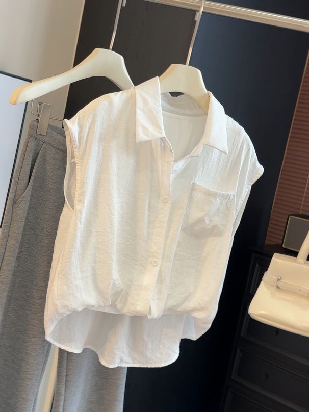 Korean Style Women's Faux Shirt Short Sleeved Two Piece Top Summer 2026 Fashionable Elegant Age Reducing Super Popular_ecoleips.com