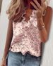 Summer Ruffle Edge Fashionable Sleeveless Breathable Slim Fit Printed Casual Shirt For Women_ecoleips.com