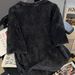 Plus Size Women's Clothing 2024 New Summer Loose Washed Vintage Trendy Brand Short Sleeve T-Shirt Pure Cotton Regular_ecoleips.com