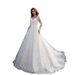 Women’s Clothing spring new long sleeved one shoulder bridal wedding dress dress long skirt_ecoleips.com