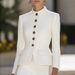 Women's Clothing White Women's Short Jacket Spring And Autumn New Elegant Fashion Simple Temperament Short Jacket Small Fragrance Style_ecoleips.com