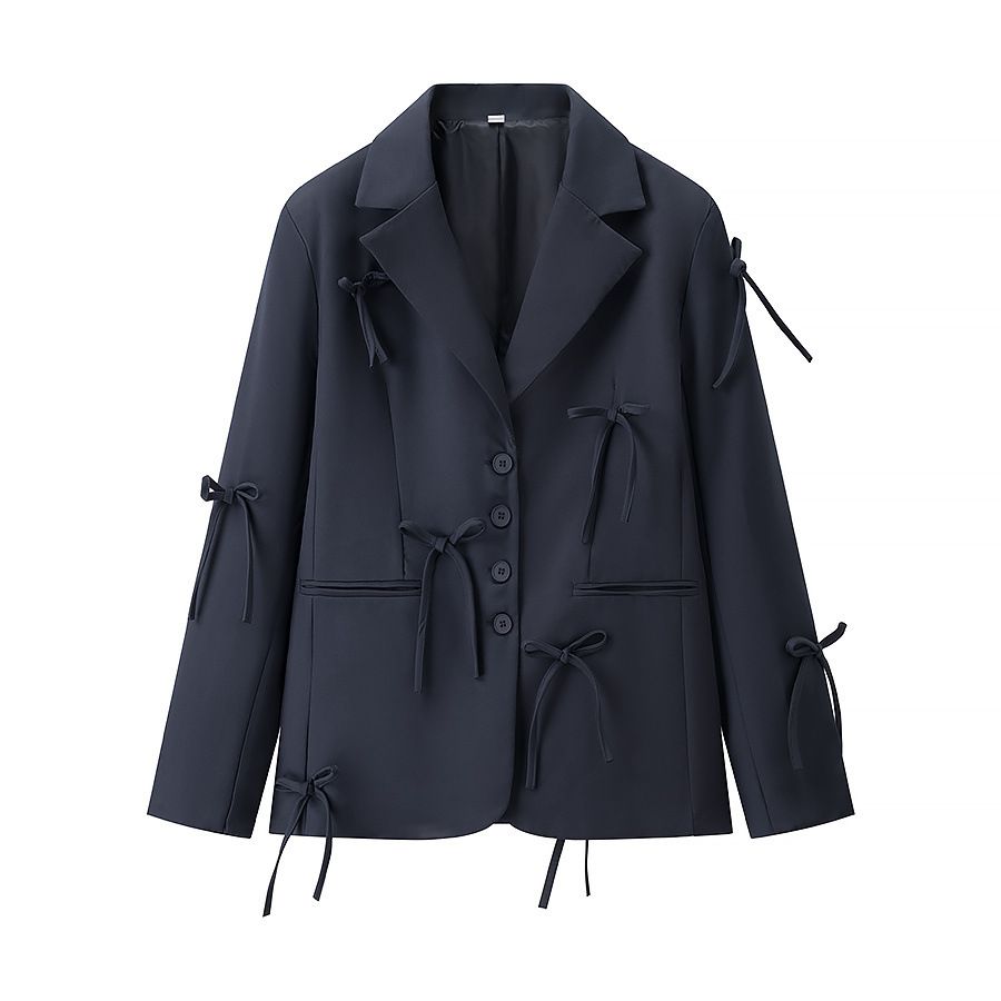 Women's Clothing Women's Fashion Casual Bow Decorated Suit Jacket Style Homme Clothing Stylish And Fashionable_ecoleips.com