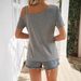 Women's Clothing Summer Short Sleeve T-Shirt Women's Slimming Fashionable Printed Clover Casual European And American Style Breathable Versatile Top_ecoleips.com