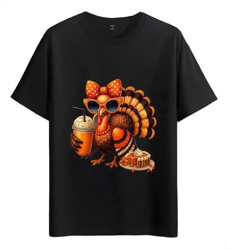 Women's T-Shirts Tshirt Muscle Freaks Thanksgiving Turkey Estilo Cute Fall_ecoleips.com