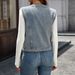 K New Denim Vest, Camisole, Fashionable Denim Sleeveless Vest For Women_ecoleips.com