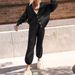 Women's Casual Solid Color Lounge Set Long Sleeve Pullover Sweater & Pants Outfit Comfortable Autumn Winter Knitwear_ecoleips.com