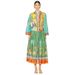 Women's Clothing Fashion Personality Printed Short Sleeved Casual Loose Puff Sleeve Dress_ecoleips.com