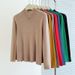 Women's Clothing Slim Fit Knit Sweater Long Sleeve Semi-Turtle Neck Pullover For Fall/Winter In Classic Colors_ecoleips.com