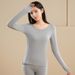 Modal Crew Neck Long Sleeve T-Shirt Women's Autumn New Women's Clothing Solid Color Versatile Top Slim-fit Large Size Bottom Shirt_ecoleips.com