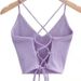Women's Halter Tops Lace-up Tie Back Ribbed Knit Tank Tops Sleeveless Crop Tops For Teengirls 2024 Summer Sexy Club Outfit_ecoleips.com