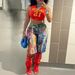 Women's Clothing Summer New Digital Printing Multi Color Casual Pocket Denim Shorts_ecoleips.com