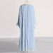 K Mingyuan Style New Round Neck Diamond Studded Pleated Solid Color Dress_ecoleips.com