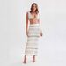 Women's Clothing Striped Two Piece Suit For Women Knitted Suspenders Wrapped Chest Top Skirt Fashion Suit_ecoleips.com
