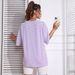 Women's Casual Loose T-Shirt round Neck Short Sleeve Colorful Letter Print Simple Sports Top European American Style Summer_ecoleips.com