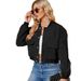 Unisex Women's Jacket Stand Collar Large Pocket Spring Autumn Relaxed Everyday Wear Versatile Comfortable Feshion Trend_ecoleips.com