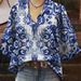 2025 European And American Independent Brand High-neck Mid-sleeve Shirt, Plus-size Artistic Oil Painting Striped_ecoleips.com