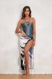 Women's Clothing New Positioning Printing Swimsuit Women's One Piece Belly Covering Slim Sexy Sunscreen Gauze Skirt Beach Bikini Set_ecoleips.com