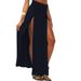 Women's Retro Style Midi Skirt Solid Color Fitted Waist Irregular Hem Beach Long Skirt Design_ecoleips.com