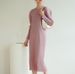 Casual Japanese Style Pleated Batwing Sleeve Dress Women's Spring Autumn Plus Size Slimming Base Layer Long Skirt_ecoleips.com
