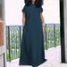 Plus Size Women's Denim Sleeveless Backless Long Dress_ecoleips.com