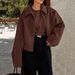AD830 Cross-border European And American Women's Fashion New American-style Jacket, Solid Color, Turn-down Collar,_ecoleips.com