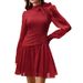 French Elegant, Grand, Simple And Waist-Cinching Slimming Dress For Women's Spring And Summer_ecoleips.com