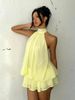 Neck Chiffon Short Skirt Sexy Coffee Break Sanya Vacation Dress Dress Vacation Style Dress_ecoleips.com