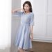 Striped French Retro Summer New Women's Clothing 2026 Fashion Spliced Mid-length Stylish Dress Manufacturer_ecoleips.com