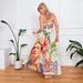 Women's Floral Print V-Neck A-Line Slip Dress - Elegant Summer Sleeveless Sundress For Casual And Special Occasions_ecoleips.com