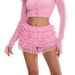 Women's Y2K Sexy Mesh Tiered Elastic Low Waist Shorts – Casual Beach Resort Summer Bottoms_ecoleips.com