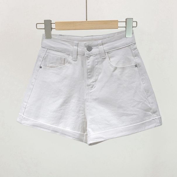 Denim Shorts Women's Summer 2026 New Korean Version Loose High Waist Thin Curling A Word Wide Leg Hot Pants_ecoleips.com