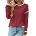 2026 Autumn Winter New Cross-Border European And American Women's Clothing Round Neck Sweater Long Sleeve_ecoleips.com