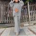 Elegant Solid Color Muslim Women's Casual Fashion Pants Set Modest Middle Eastern Arabic Style for Everyday Wear_ecoleips.com